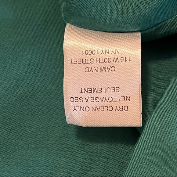 Cami NYC The Olivia Silk Charmeuse Camisole Womens XS Green Leopard Print - Picture 15 of 15